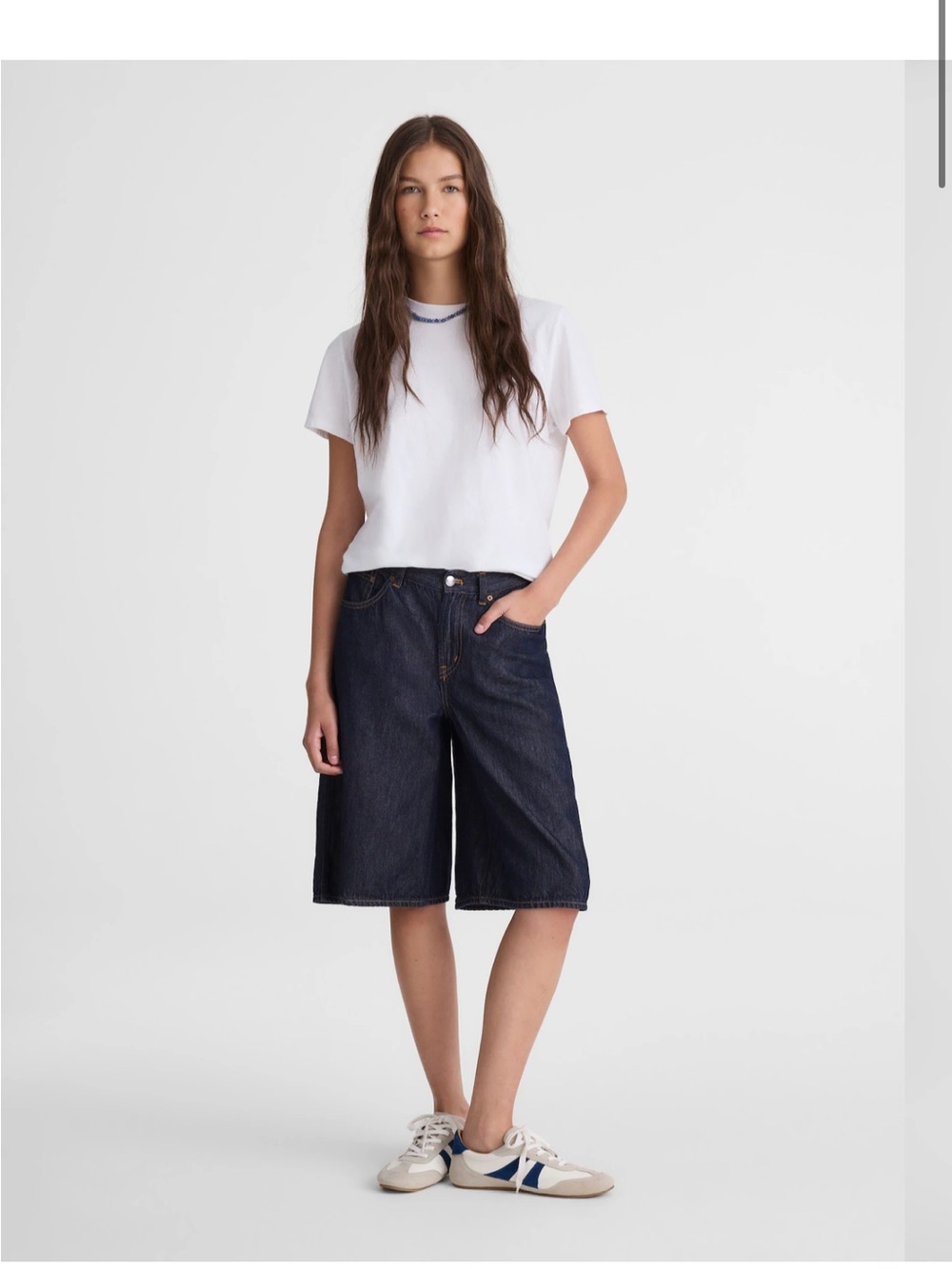 Madewell Dark Indigo Denim Bermuda Shorts